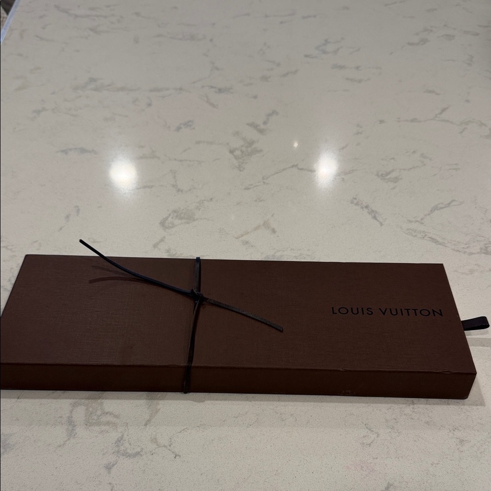 Louis Vuitton Dark Brown Gift Box Vintage Brown Scarf Drawer
